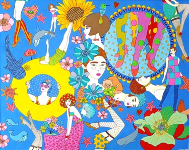 "La Piscine" başlıklı Tablo Lucrezia Solena tarafından, Orijinal sanat, Guaş boya