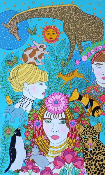 "Madone" başlıklı Tablo Lucrezia Solena tarafından, Orijinal sanat, Guaş boya