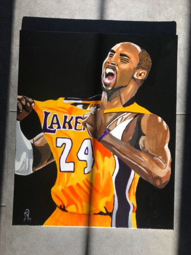 Peinture intitulée "Kobe Bryant" par Maxime Rougié, Œuvre d'art originale, Acrylique