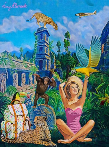Pintura titulada "Inca trail" por Lucy Klimenko, Obra de arte original, Oleo