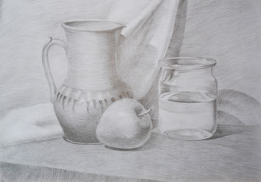 Drawing titled "Simplicity - still…" by Lucy Sodel, Original Artwork, Pencil
