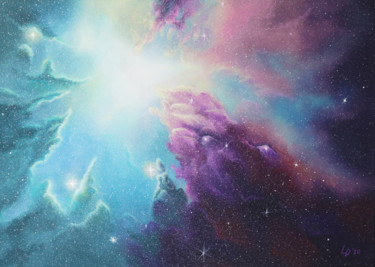 Картина под названием "Inner Outer Space" - Lucy Sodel, Подлинное произведение искусства, Акрил