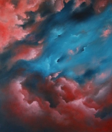 "Red Blue Sky Sympho…" başlıklı Tablo Lucy Sodel tarafından, Orijinal sanat, Akrilik