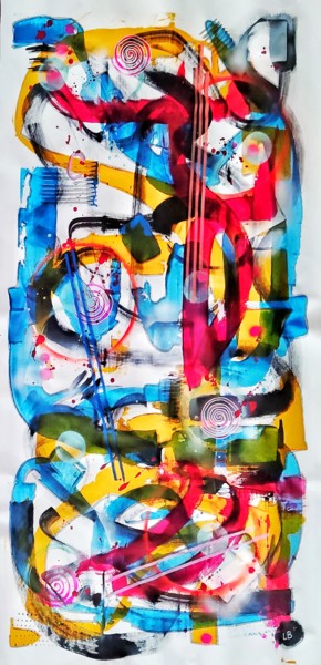 Malerei mit dem Titel "House of the rising…" von Lucia Borsani, Original-Kunstwerk, Acryl