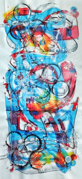 Картина под названием "Born in the USA" - Lucia Borsani, Подлинное произведение искусства, Акрил