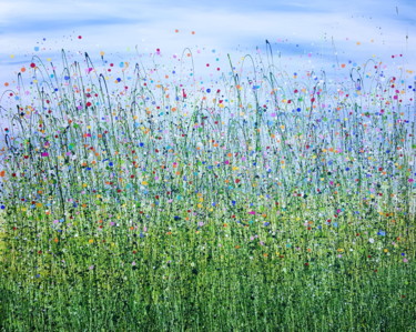 Painting titled "Where Wild Flowers…" by Lucy Moore, Original Artwork, Acrylic