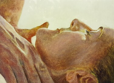 Painting titled "Horizontal" by Luc Dechamps, Original Artwork, Oil