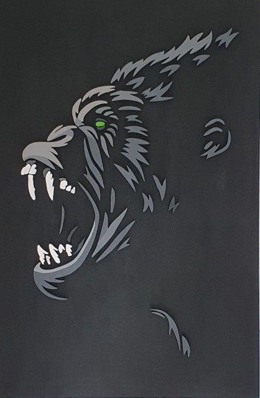 Escultura titulada "Gorilla" por Ludovic Latreille, Obra de arte original, Madera