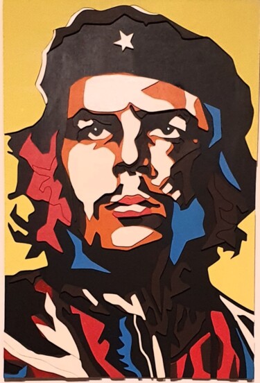 Скульптура под названием "Che Guevara" - Ludovic Latreille, Подлинное произведение искусства, Дерево
