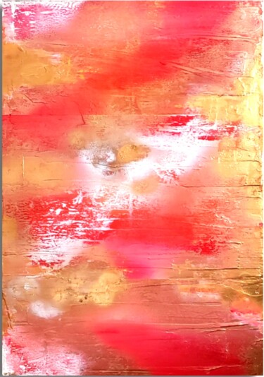 Painting titled "SUNSET LOVER N°3" by Ludivine Renaud, Original Artwork, Acrylic Mounted on Wood Stretcher frame