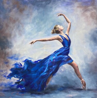 Peinture intitulée "Танец. Картина." par Liudmila Bodiagina, Œuvre d'art originale, Huile