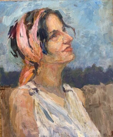 Painting titled "Таня" by Ludmila Cerednicenko, Original Artwork, Oil