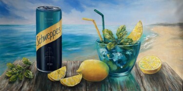 Painting titled "Bitter Lemon" by Ludmila Gorbunova, Original Artwork, Oil