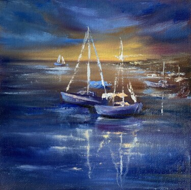 Painting titled "Dreams' Sailing" by Ludmila Gorbunova, Original Artwork, Oil