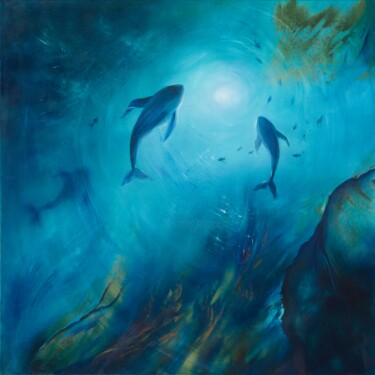 Painting titled "Dreams' Illusions" by Ludmila Gorbunova, Original Artwork, Oil Mounted on Wood Stretcher frame