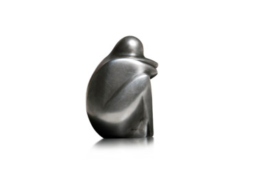 Sculpture titled "Introvert" by Ludmila Karaeva, Original Artwork, Metals