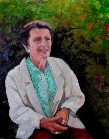 Peinture intitulée "Maman de Sylvie" par Ludmila Constant, Œuvre d'art originale, Huile