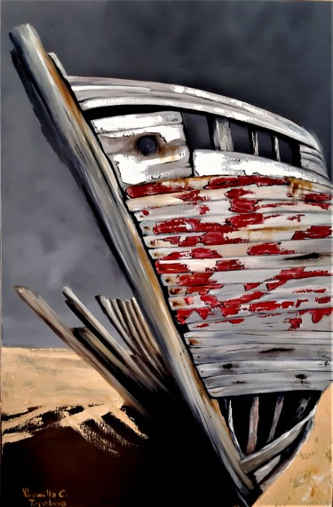 Pintura titulada "Vieille carcasse" por Ludmilla C.Topalova, Obra de arte original, Oleo