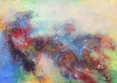 Pintura intitulada "Abstract "Cosmic od…" por Ludmilla Ukrow, Obras de arte originais, Acrílico