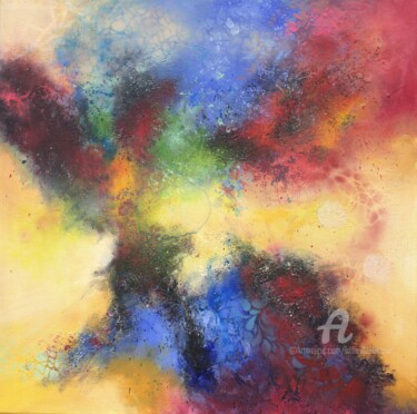 Картина под названием "Abstract "Emotion"" - Ludmilla Ukrow, Подлинное произведение искусства, Акрил