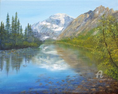 Pintura titulada "Canadian landscape" por Ludmilla Ukrow, Obra de arte original, Oleo