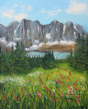 Painting titled "Canadian national p…" by Ludmilla Ukrow, Original Artwork, Oil