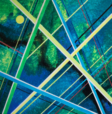 Peinture intitulée "Geometrische Kompos…" par Ludmilla Wingelmaier, Œuvre d'art originale, Acrylique Monté sur Châssis en bo…