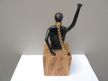 Escultura titulada "L'enchainé" por Ludo, Obra de arte original, Metales