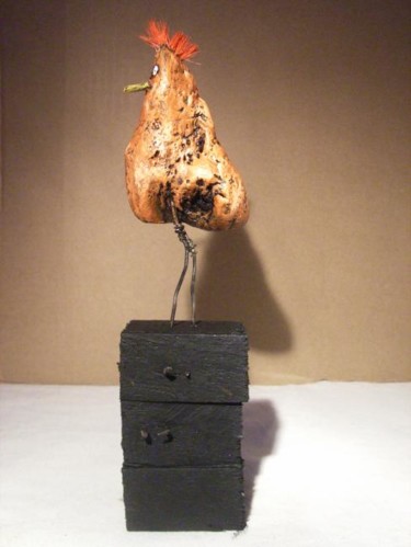 Sculpture intitulée "le coq" par Ludo- Creation, Œuvre d'art originale