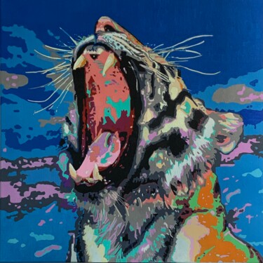 Painting titled "The call of the Wild" by Ludo Knaepkens, Original Artwork, Acrylic