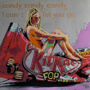 Schilderij getiteld "Candy" door Ludo Knaepkens, Origineel Kunstwerk, Acryl
