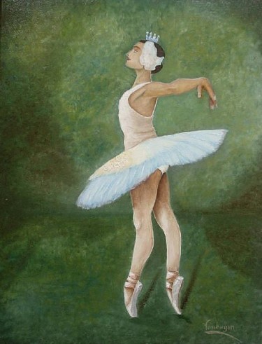Painting titled "Ballarina" by Ludovic Van Begin, Original Artwork, Oil