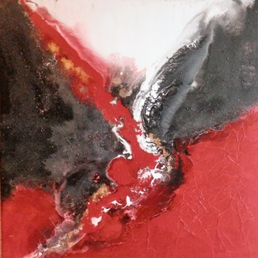 Painting titled "l oiseau de feu" by Hervé Visery, Original Artwork, Acrylic