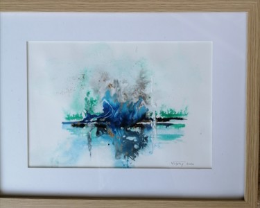 Printmaking titled "goutte d eau" by Hervé Visery, Original Artwork, Watercolor