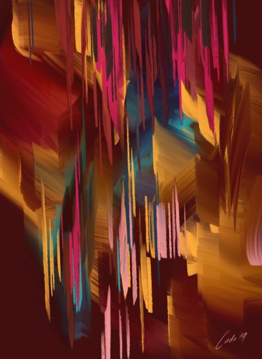 Digitale Kunst mit dem Titel "falling-happiness" von Ludo Sevcik, Original-Kunstwerk, Digitale Malerei