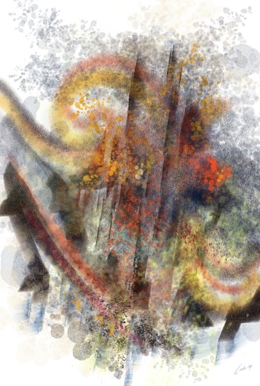 Digital Arts titled "northern-sparks" by Ludo Sevcik, Original Artwork, Digital Painting