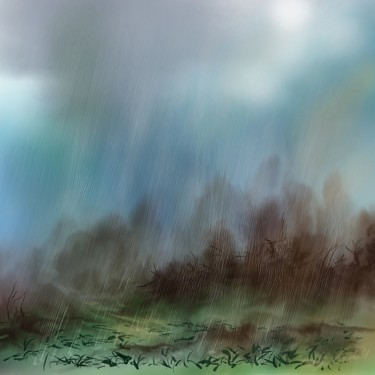 Digital Arts titled "rainstorm" by Ludo Sevcik, Original Artwork, Digital Painting