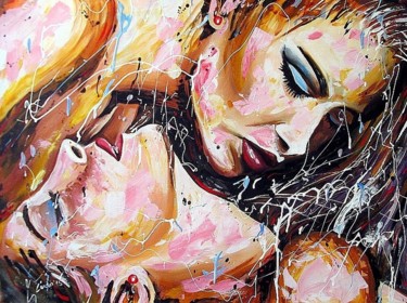 Painting titled "sinful-girls" by Ludo Sevcik, Original Artwork, Acrylic