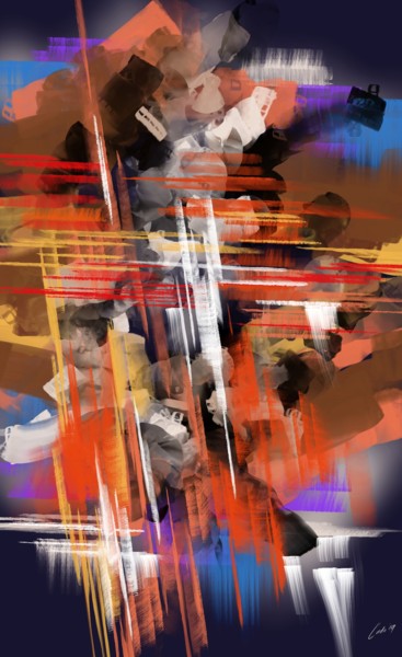 Grafika cyfrowa / sztuka generowana cyfrowo zatytułowany „Lights” autorstwa Ludo Sevcik, Oryginalna praca, Malarstwo cyfrowe