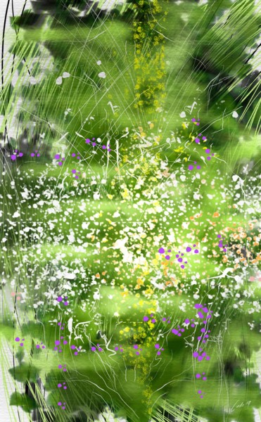 Digital Arts titled "Spring meadow" by Ludo Sevcik, Original Artwork, Digital Painting