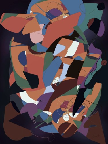 Digital Arts titled "Shards" by Ludo Sevcik, Original Artwork, Digital Painting