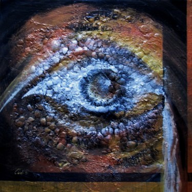 Peinture intitulée "Cry eye" par Ludo Sevcik, Œuvre d'art originale, Acrylique