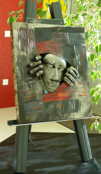Скульптура под названием "le-tableau-d-elise" - Ludovic Anquetil, Подлинное произведение искусства, Металлы