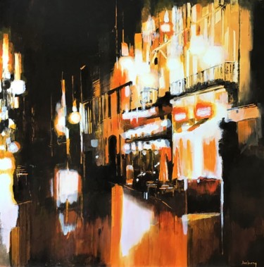 Картина под названием "Rue haute ,Honfleur" - Ludovic Barbaray, Подлинное произведение искусства, Масло