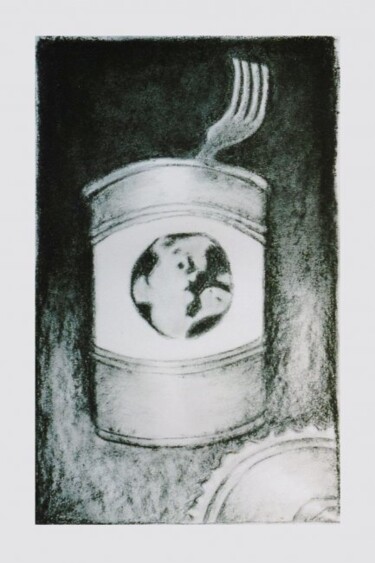 Drawing titled "fin de repas" by Ludovic Burggraeve, Original Artwork