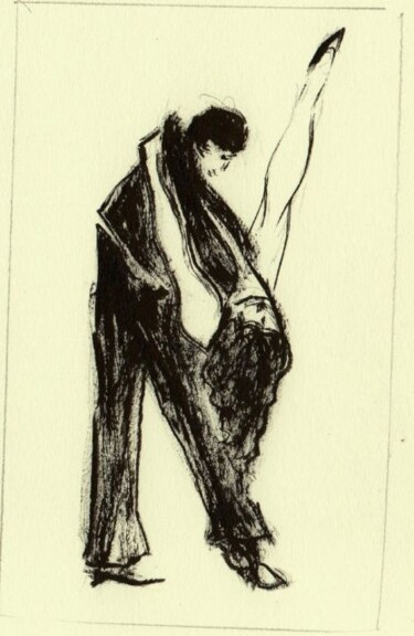 Dessin intitulée "tango" par Ludovic Burggraeve, Œuvre d'art originale
