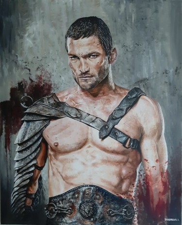 Painting titled "Spartacus" by Ludovic Dubreuil (Kares), Original Artwork, Acrylic