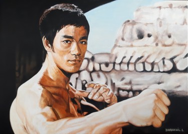 Painting titled "Bruce lee" by Ludovic Dubreuil (Kares), Original Artwork, Acrylic