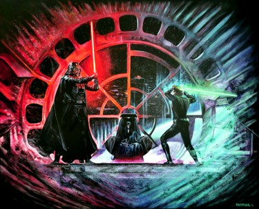 Painting titled "Star wars" by Ludovic Dubreuil (Kares), Original Artwork, Acrylic