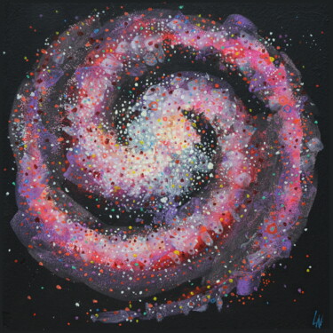 Painting titled "Galaxie" by Ludovic Lan, Original Artwork, Acrylic